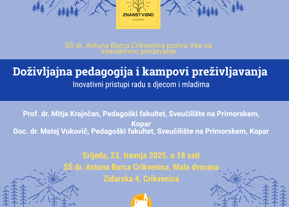 Poziv na novo Znanstveno popodne (23. 4. 2025.)