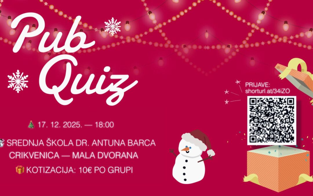 Najava novog, blagdanskog kola Pub kviza